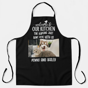 Delantal Bienvenidos A Nuestra Cocina Foto De Gatos Y Perso