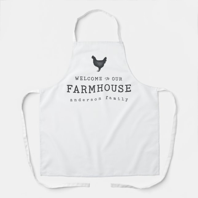 Delantal Bienvenidos a nuestro campo de cultivo Pollo Rústi (Anverso)
