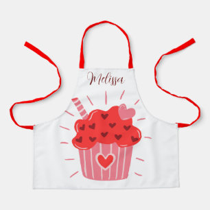 Delantal Big Cupcake Red Heards Kids