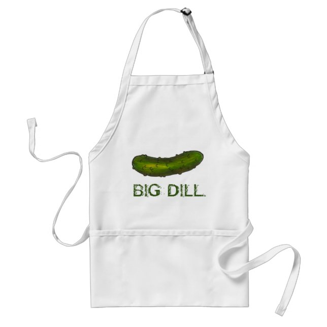 Delantal Big Dill (Deal) Crunchy Green Kosher Pickle Foodie (Frente)