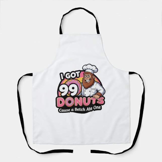 Delantal Bigfoot Baker I Got 99 Doughnuts (Anverso)