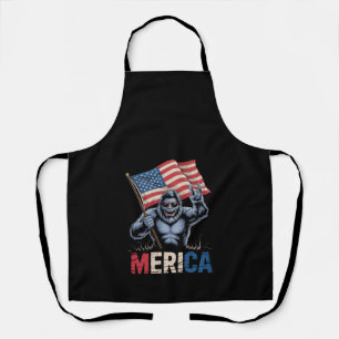 Delantal Bigfoot Merica Roca Bandera Americana Patriótica 