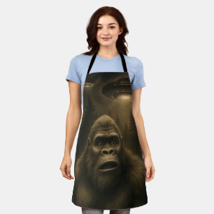 Delantal Bigfoot Sasquatch Alien UFO Funny