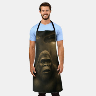 Delantal Bigfoot Sasquatch Alien UFO Funny
