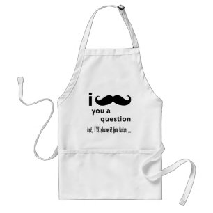 Delantal Bigote usted regalos de una pregunta