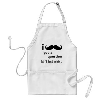 Delantal Bigote usted regalos de una pregunta