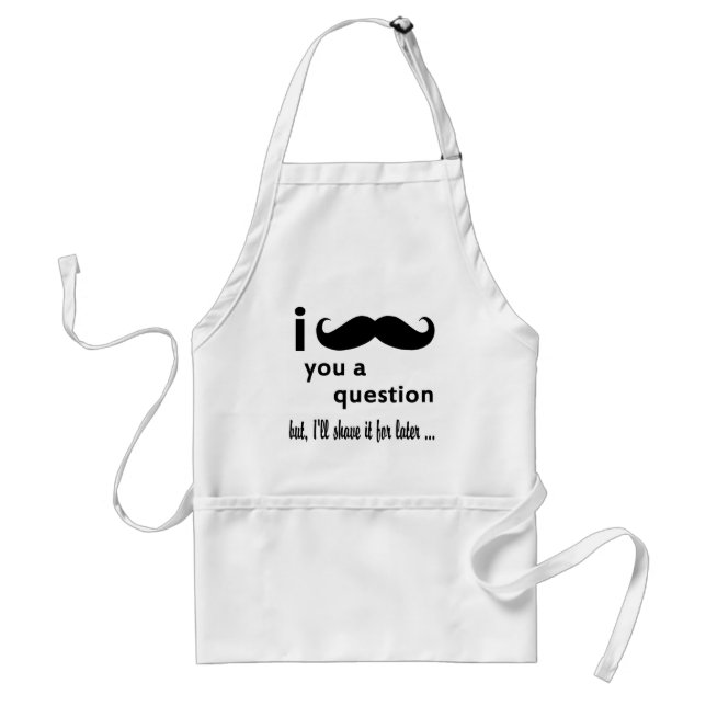 Delantal Bigote usted regalos de una pregunta (Frente)