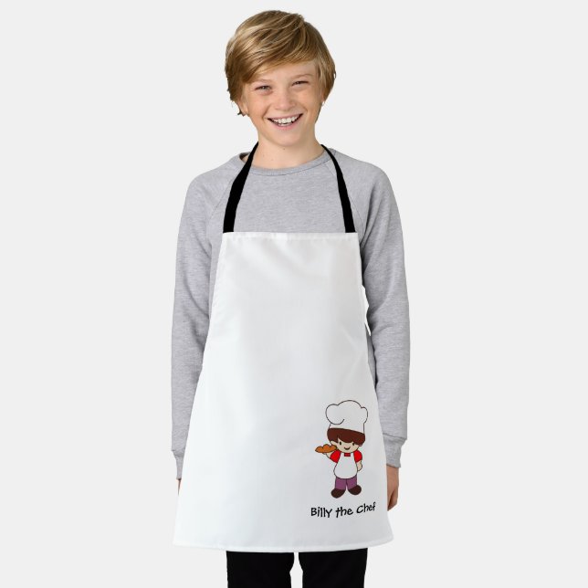 Delantal Billy el Chef para niños con impresión de (Gastado)