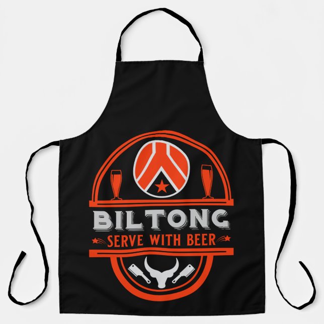 Delantal Biltong Y Cerveza (Anverso)