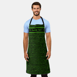 Delantal Binary on Black para Code Heroers & Gamers - Perso