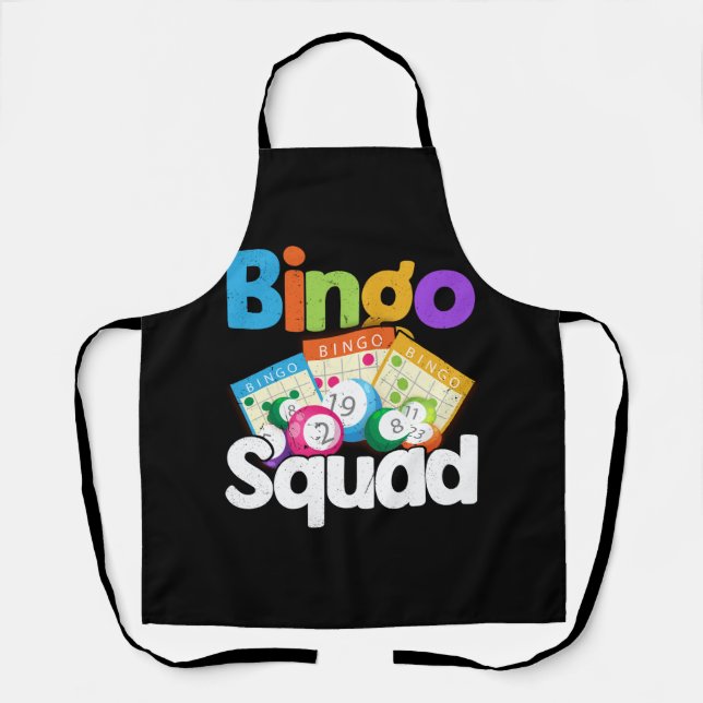 Delantal Bingo Squad El equipo ganador en tu juego de camis (Anverso)