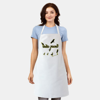 Delantal Bird Nerd Silhouette Apron