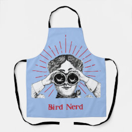 Delantal Bird Nerds Woman Binoculars