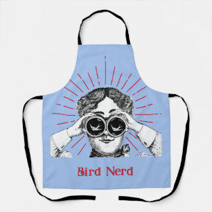 Delantal Bird Nerds Woman Binoculars