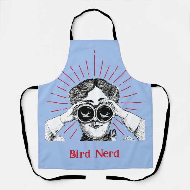 Delantal Bird Nerds Woman Binoculars (Anverso)