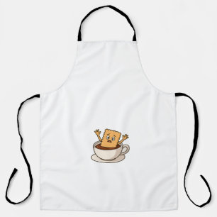 Delantal Biscuit en problemas dentro de una copa de café