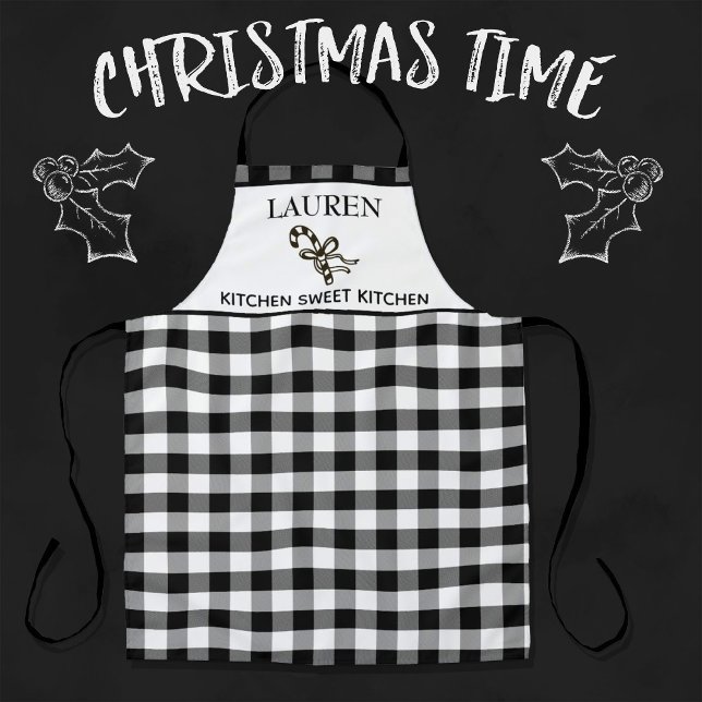 Delantal Black and White Buffalo Check Sweet Kitchen (Subido por el creador)