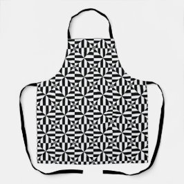 Delantal Black and white geometrical pattern