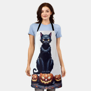 Delantal Black cat halloween