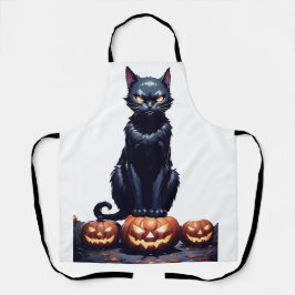 Delantal Black cat halloween