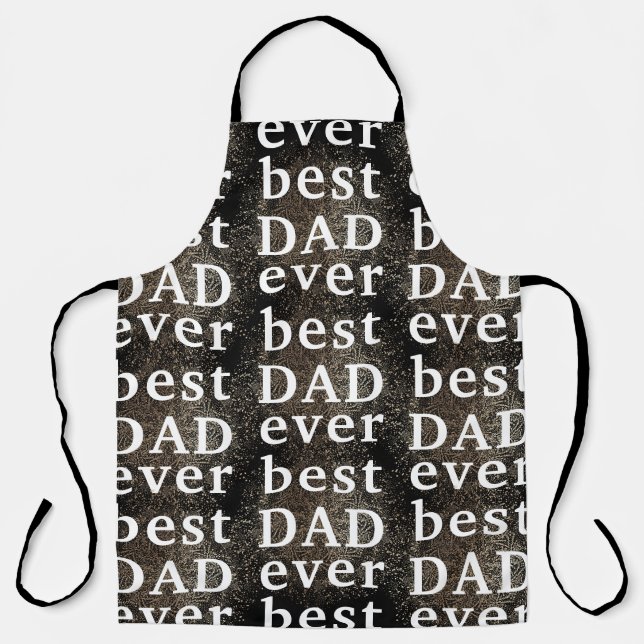 Delantal Black Gold Festive | best DAD ever | Father's Day (Anverso)
