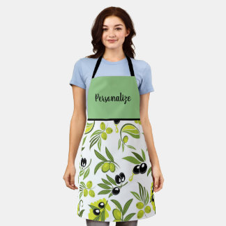 Delantal Black & Green Olives Apron