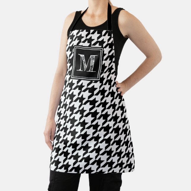 Delantal Black Houndstown | Monograma moderno (in situ)