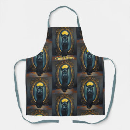 Delantal Black Kitten to Panther Confidence Apron 🐱➡️🖤
