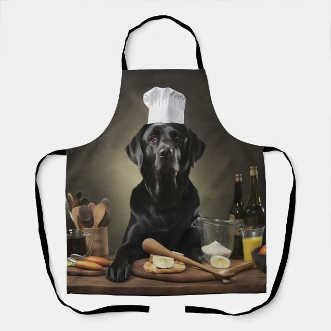 Delantal Black Lab Dog Chef (Anverso)