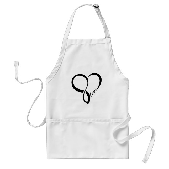 Delantal Black Love Heart Apron (Frente)