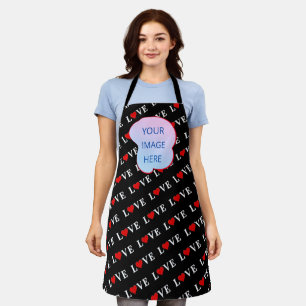 Delantal Black LOVE Trendy Black and White