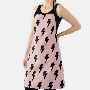 Delantal Black Pink Lightning Y2K Indie Stylish Cooking