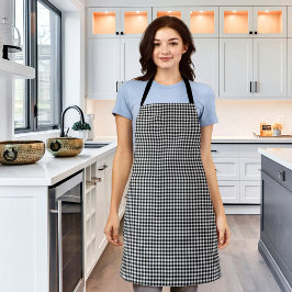Delantal Black Plaid Pattern