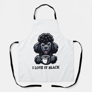 Delantal Black Poodle ama el café negro