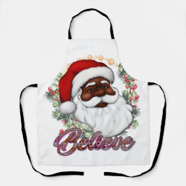 Delantal black santa melanin christmas bruh sista holiday