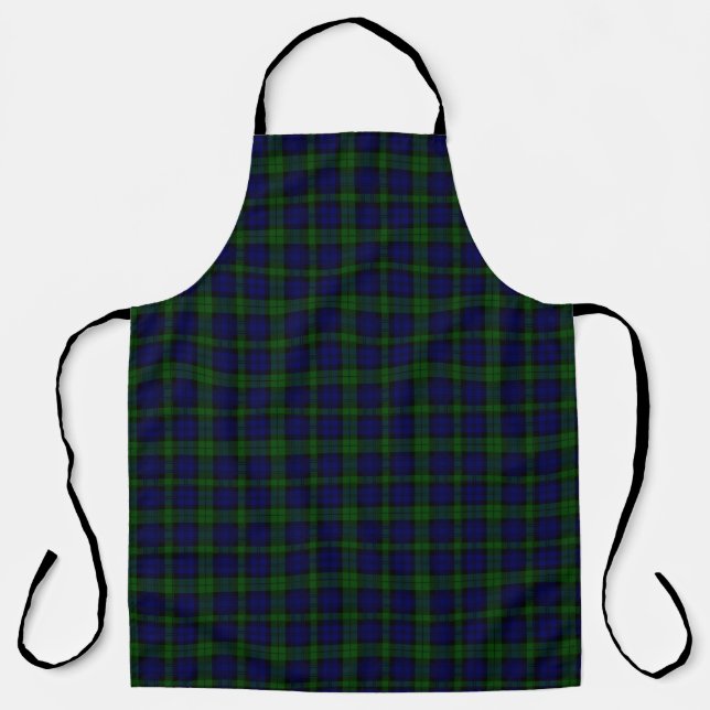 Delantal Black Watch Tartan Blue Green Plage (Anverso)