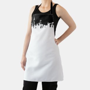 Delantal Black White New York City Skyline Pop Art