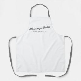 Delantal Blanco con Logo de Albuquerque Foodies
