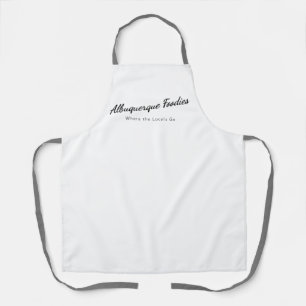 Delantal Blanco con Logo de Albuquerque Foodies