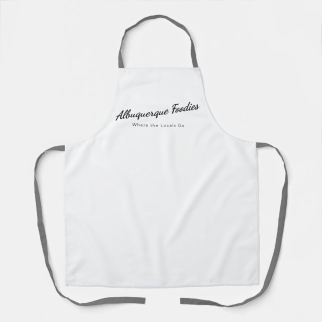Delantal Blanco con Logo de Albuquerque Foodies (Anverso)
