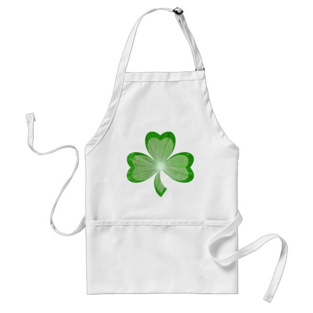 Delantal Blanco de manzana de Shamrock (Frente)