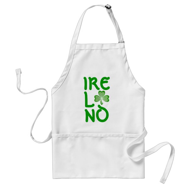 Delantal Blanco de manzana de Shamrock 'Ireland' (Frente)
