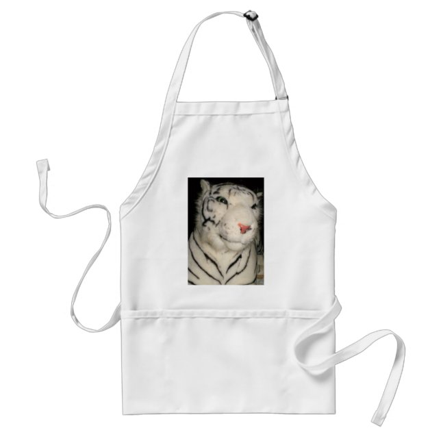 Delantal blanco del tigre 1 (Frente)
