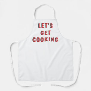 Delantal Blanco Motivacional «¡Vamos a Cocinar!»