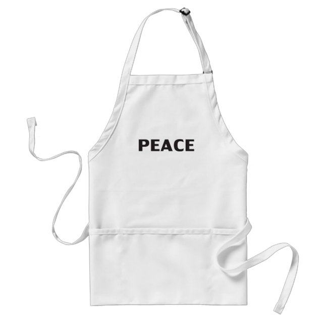 Delantal Blanco negro minimalista moderno (Frente)