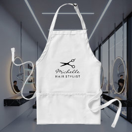 delantal blanco para peluquería o peluquería