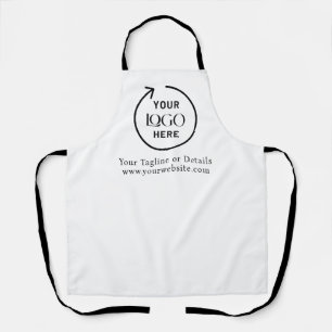 Delantal blanco personalizado profesional con logo
