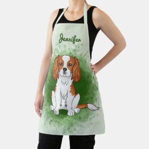 Delantal Blenheim Cavalier King Charles Spaniel En Verde