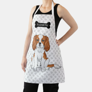 Delantal Blenheim Cavalier King Charles Spaniel y nombre