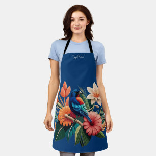 Delantal Bliss tropical: Una Fusión Vibrante de la Flora